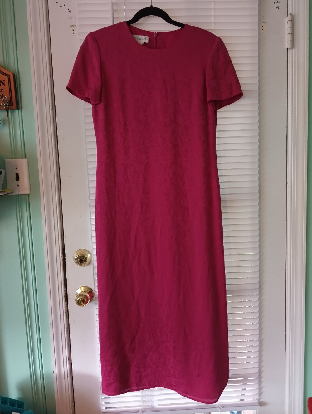 Maggy London Fuchsia 100% Silk Floral Dress